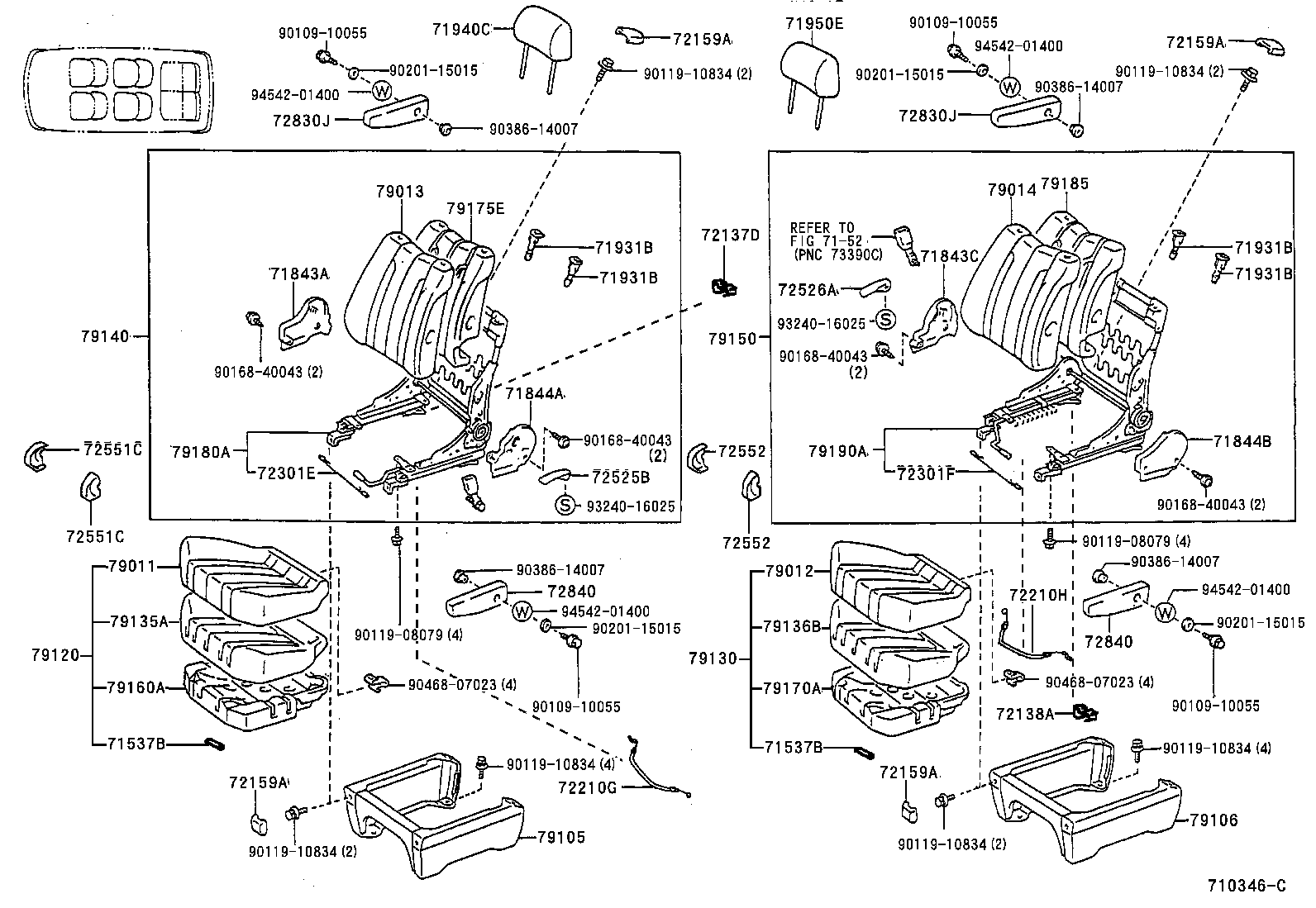 71630-28340 SPRING ASSY, FRONT SEAT BACK, RH(FOR SEPARATE TYPE) product image