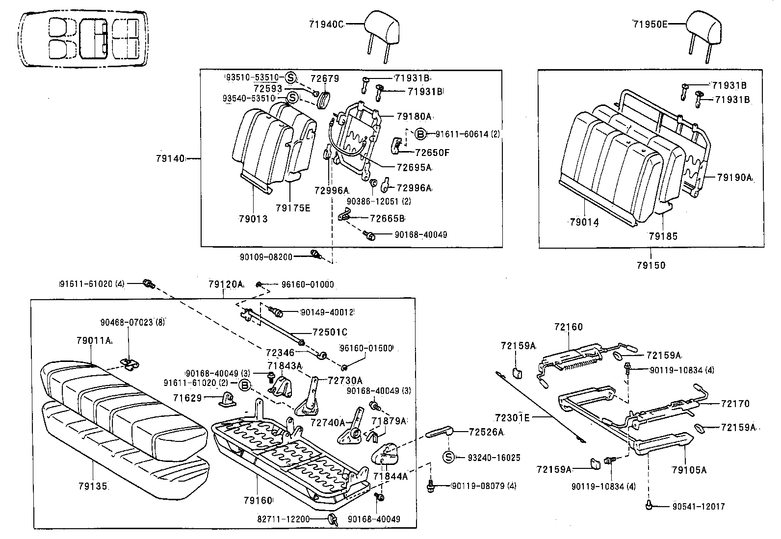 71630-28340 SPRING ASSY, FRONT SEAT BACK, RH(FOR SEPARATE TYPE) product image