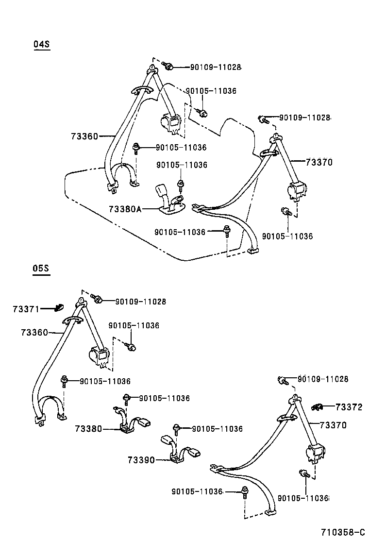 73240-13030-B0 BELT ASSY, FRONT SEAT INNER, LH product image