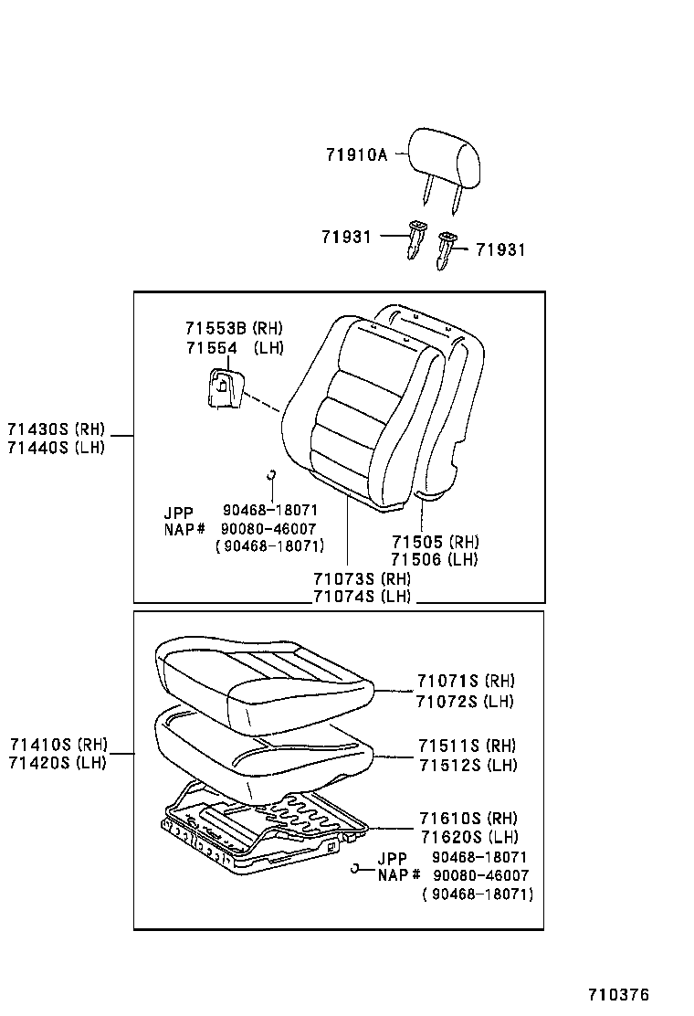 71620-02010 SPRING ASSY, FRONT SEAT CUSHION, LH(FOR SEPARATE TYPE) product image