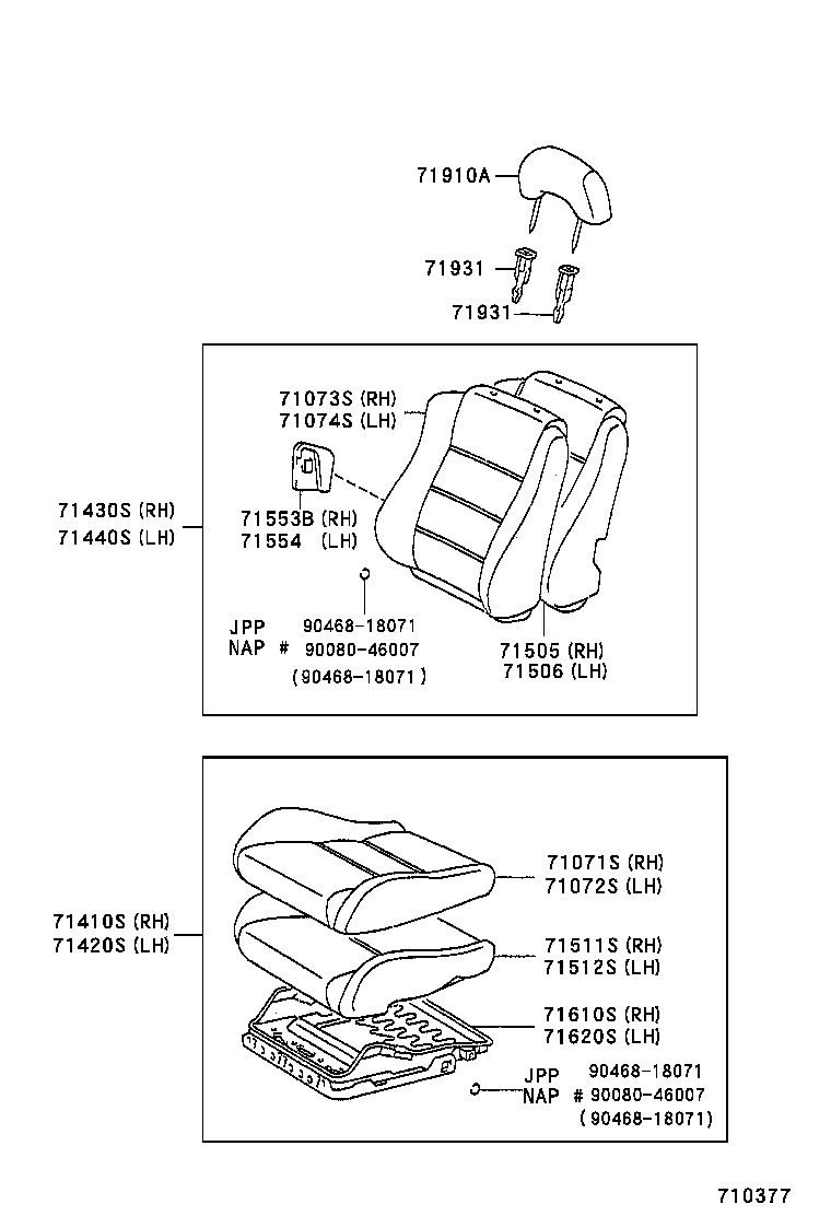 71620-02010 SPRING ASSY, FRONT SEAT CUSHION, LH(FOR SEPARATE TYPE) product image