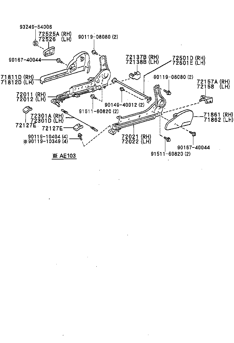 71610-12430 SPRING ASSY, FRONT SEAT CUSHION, RH(FOR SEPARATE TYPE) product image