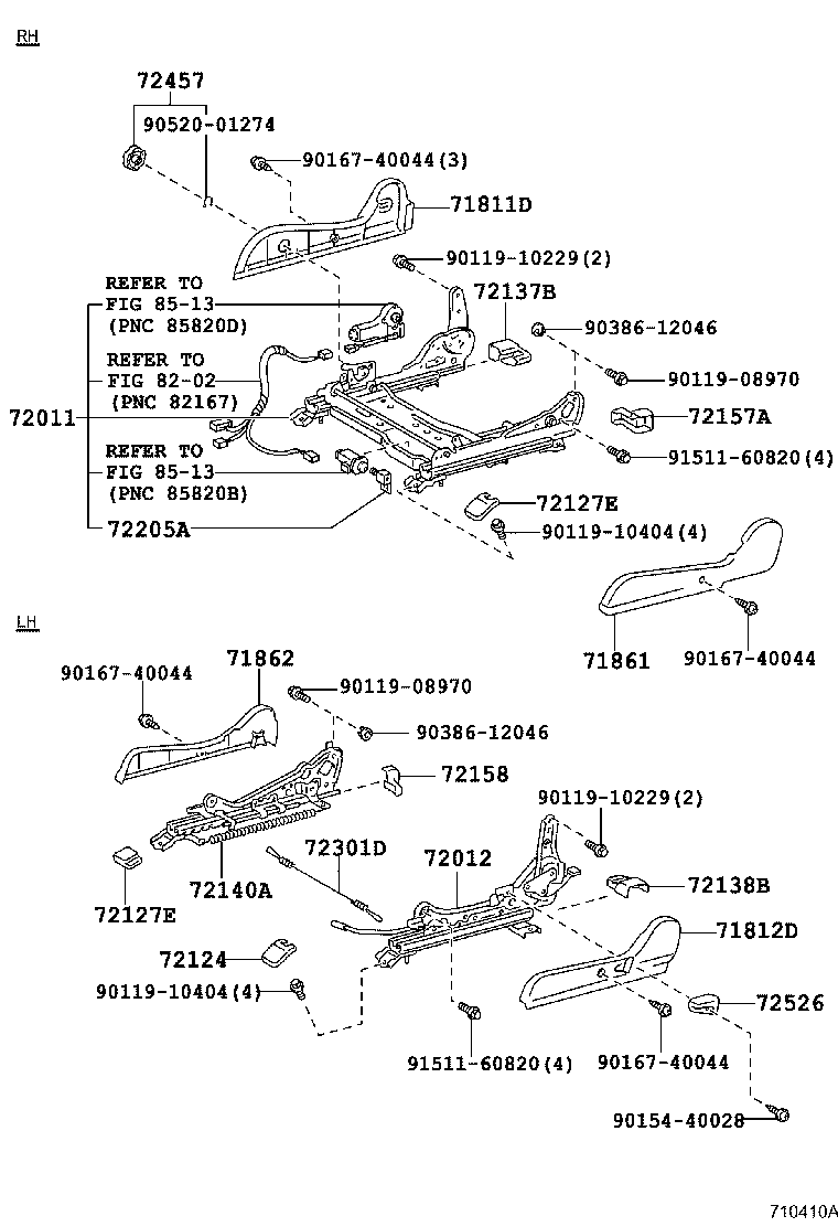 71523-24010 PAD, FRONT SEAT CUSHION SILENCER, C product image