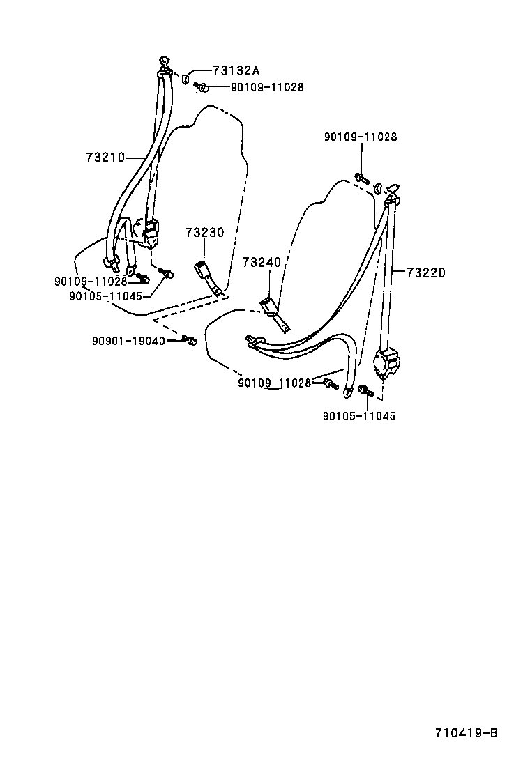 73132-0A010 RING, SEAT BELT BRACKET product image