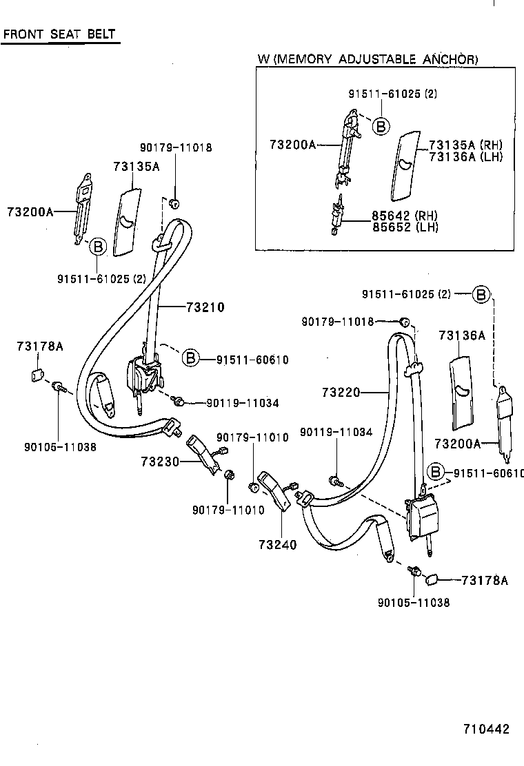 73136-50031-A0 COVER, SHOULDER BELT ANCHOR, LH product image