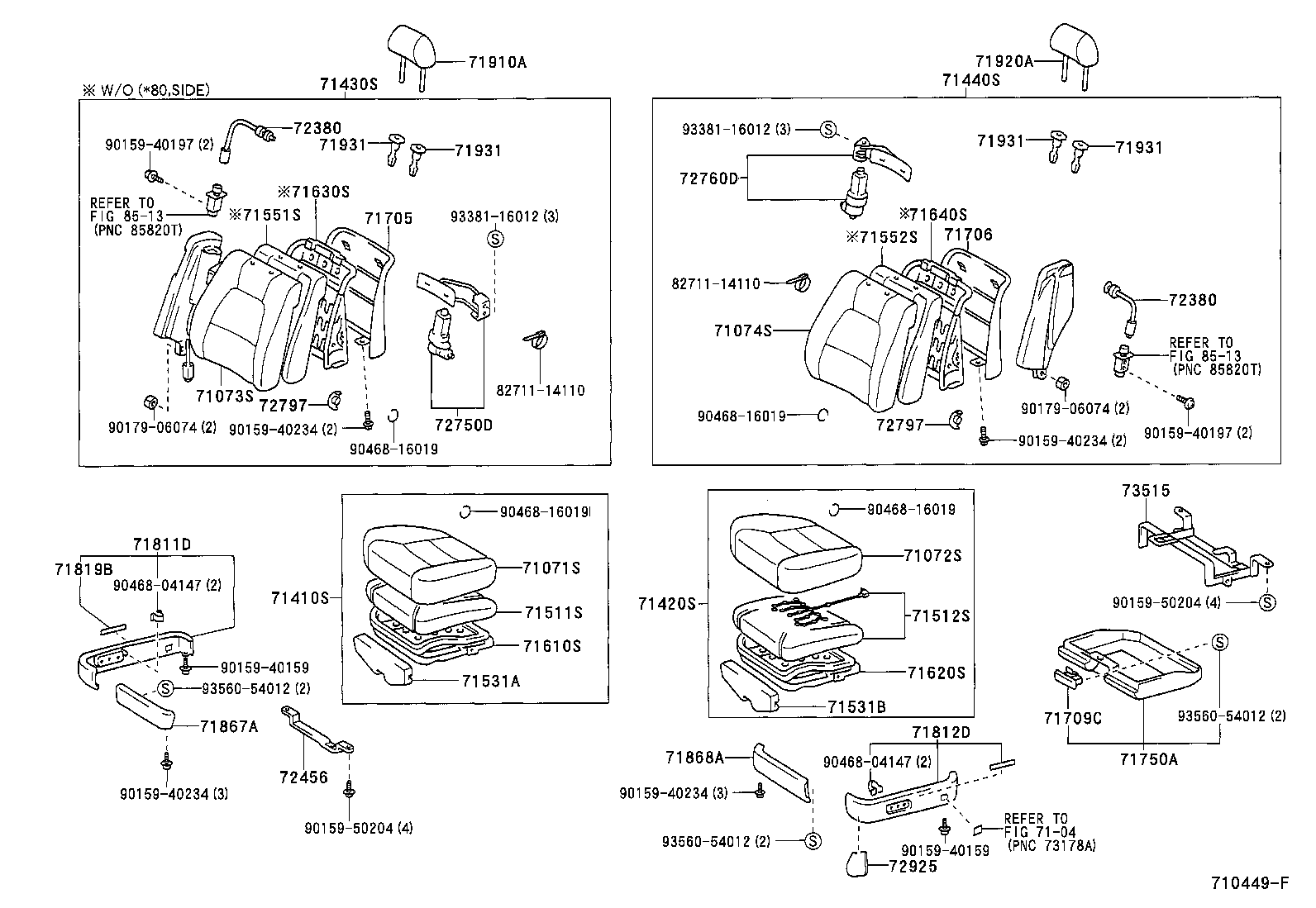 71640-50170 SPRING ASSY, FRONT SEAT BACK, LH(FOR SEPARATE TYPE) product image