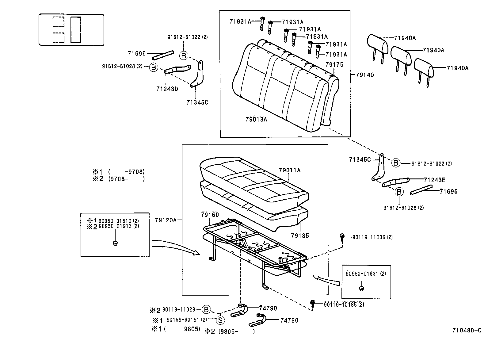 79103-26250 SPRING ASSY, NO.1 SEAT BACK product image