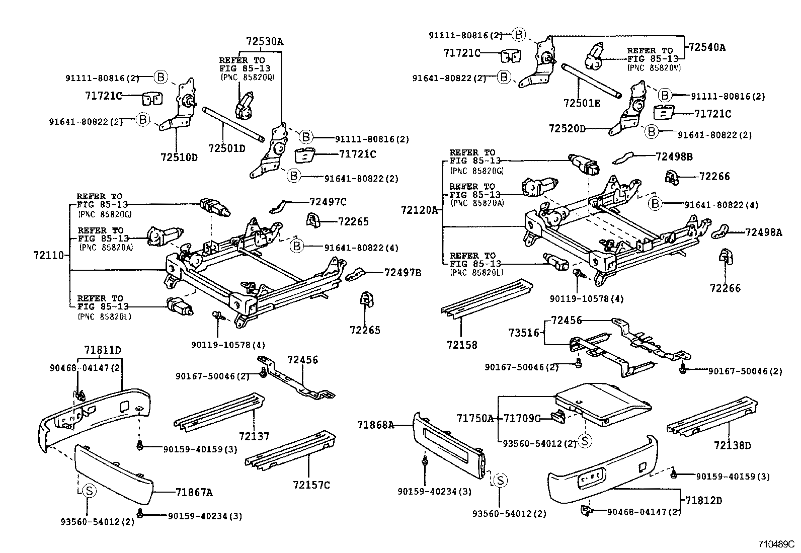 71502-40010 PAD, FRONT SEAT CUSHION, LH (FOR SEPARATE TYPE) product image