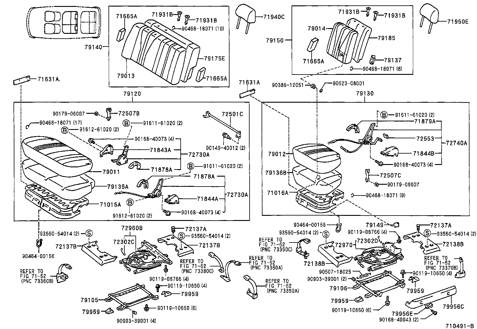 71012-28070 FRAME SUB-ASSY, FRONT SEAT CUSHION, LH product image