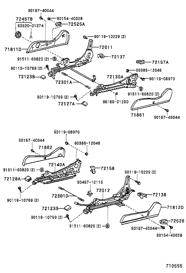 71640-12450 SPRING ASSY, FRONT SEAT BACK, LH(FOR SEPARATE TYPE) product image