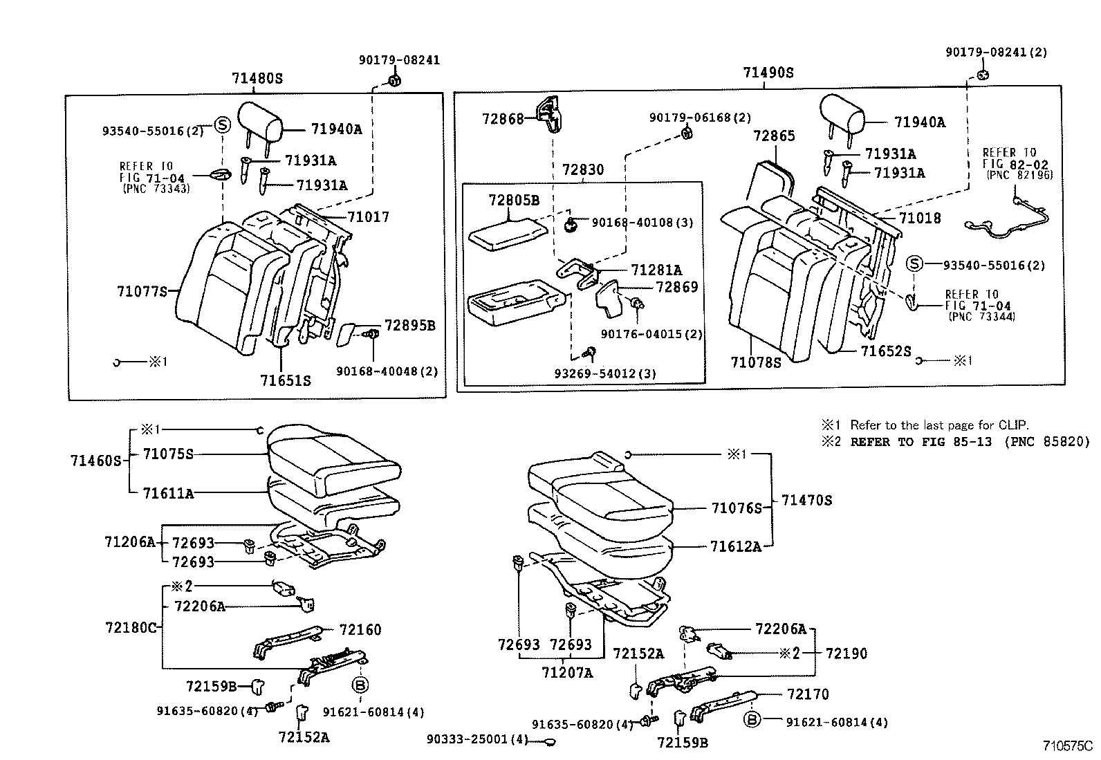 71017-30620 FRAME SUB-ASSY, REAR SEAT BACK, RH product image