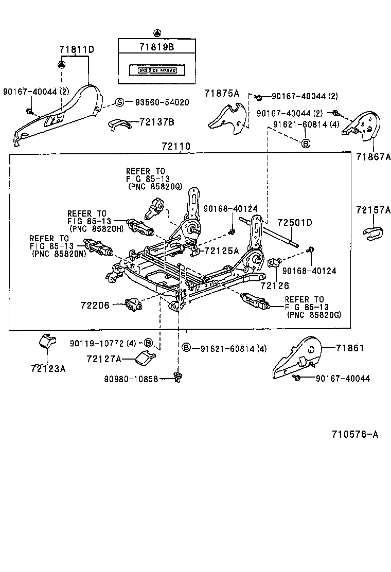 71620-30280 SPRING ASSY, FRONT SEAT CUSHION, LH(FOR SEPARATE TYPE) product image