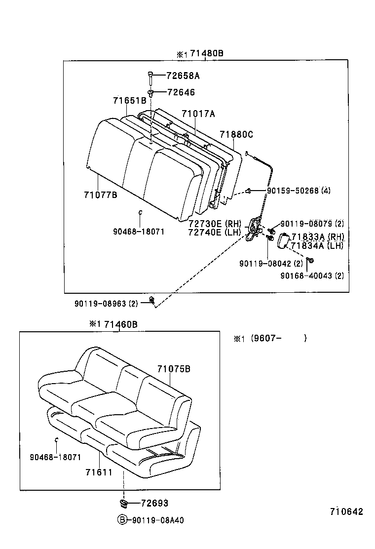 71065-14420-C2 COVER, REAR SEAT CUSHION (FOR BENCH TYPE) product image