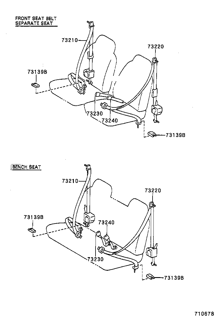 73240-04010-B0 BELT ASSY, FRONT SEAT INNER, LH product image