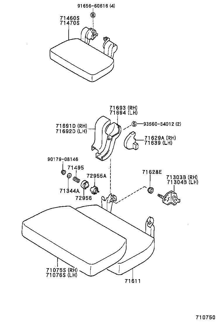 71620-89112 SPRING ASSY, FRONT SEAT CUSHION, LH(FOR SEPARATE TYPE) product image