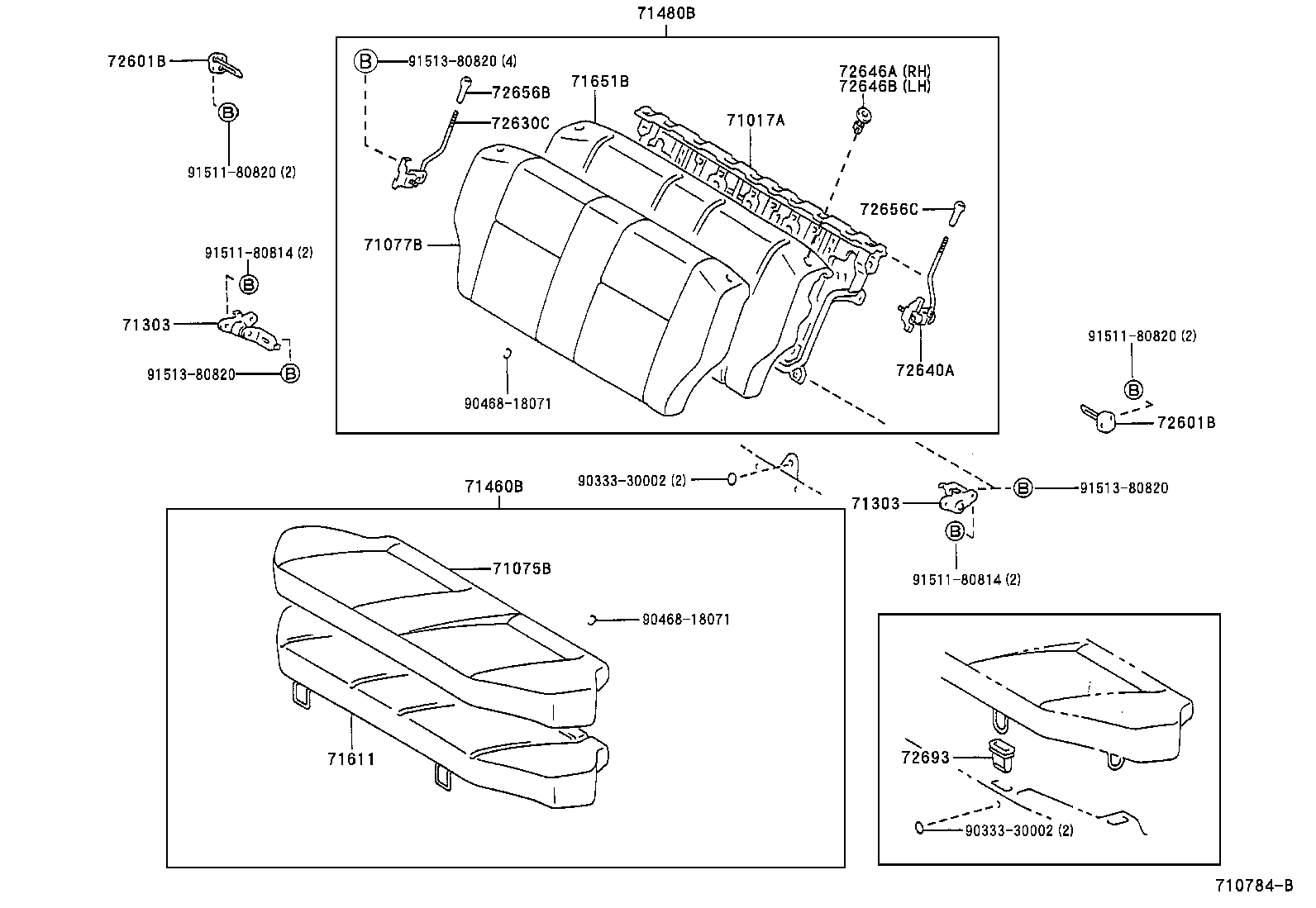 71503-10060 PAD, REAR SEAT CUSHION product image
