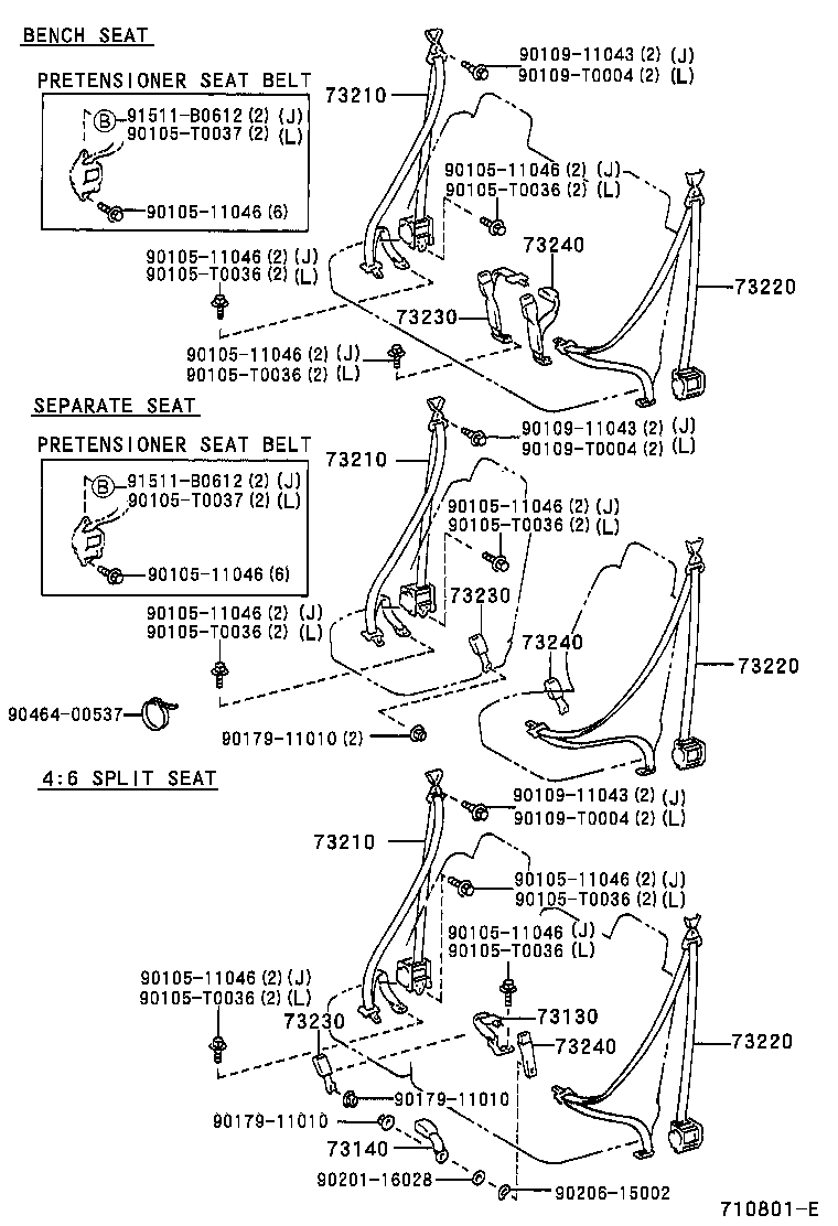 73230-35680-B0 BELT ASSY, FRONT SEAT INNER, RH product image