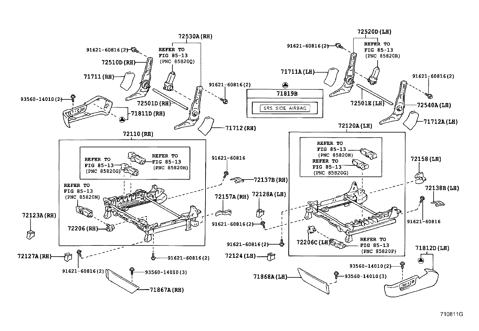 71014-30840 SPRING ASSY, FRONT SEAT BACK, LH(FOR SEPARATE TYPE) product image