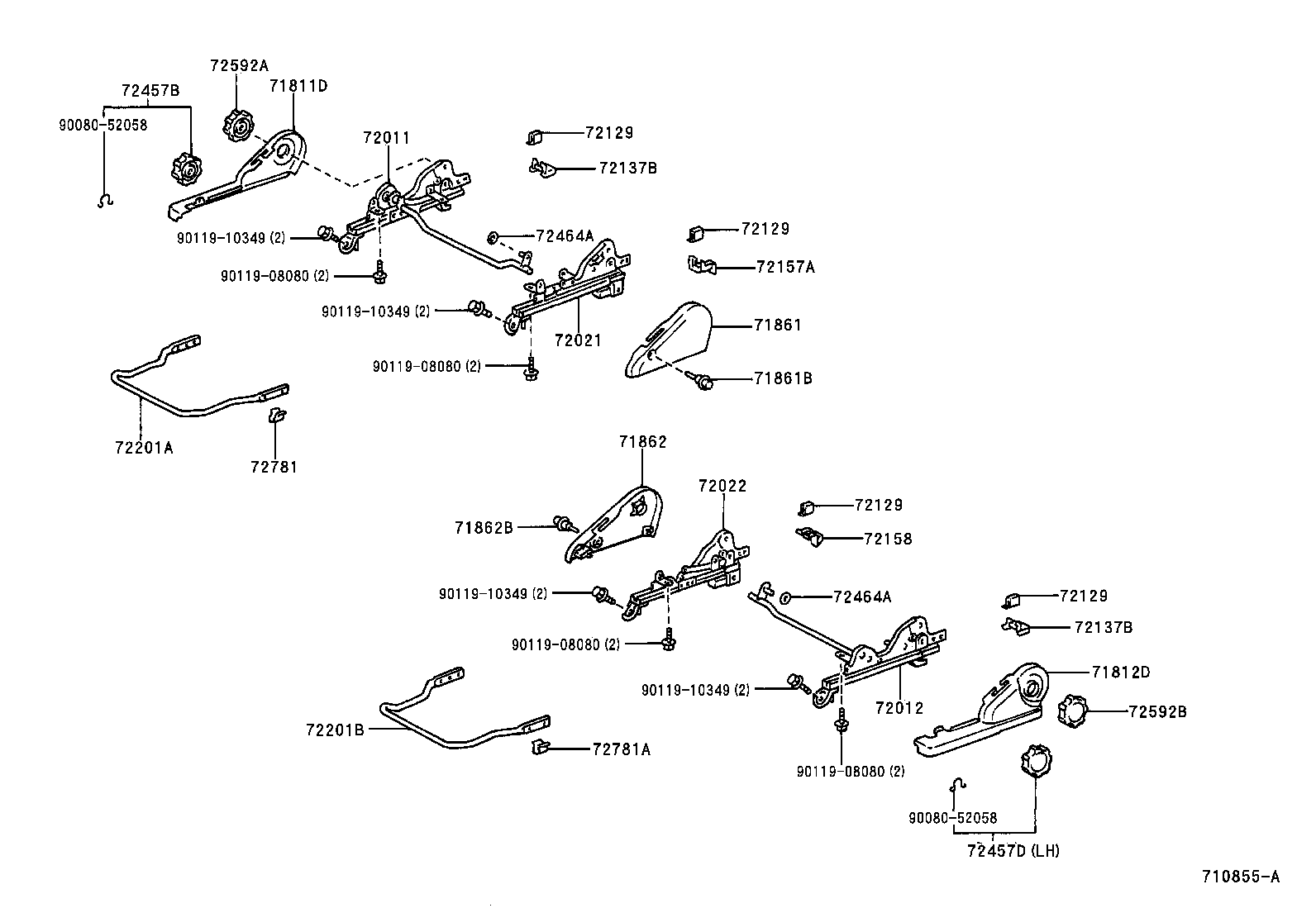 71630-05032 SPRING ASSY, FRONT SEAT BACK, RH(FOR SEPARATE TYPE) product image