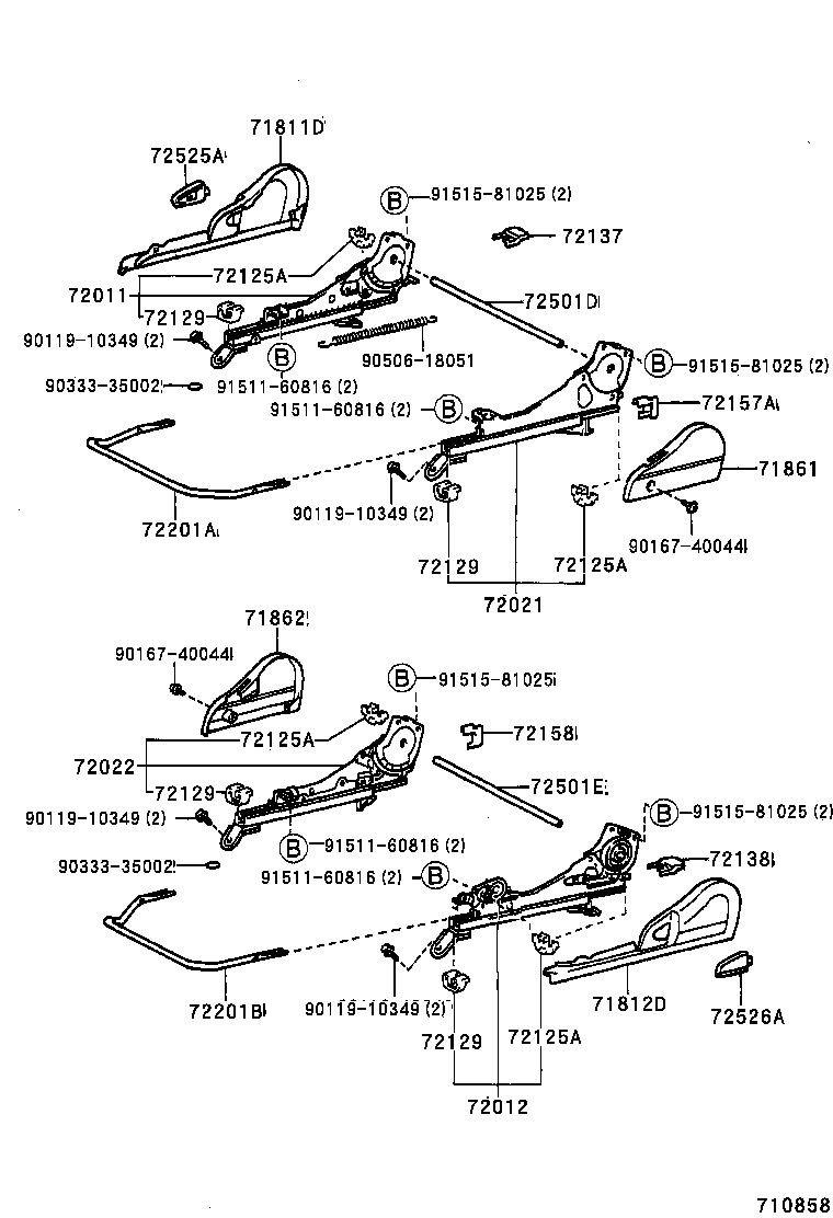 71630-16260 SPRING ASSY, FRONT SEAT BACK, RH(FOR SEPARATE TYPE) product image