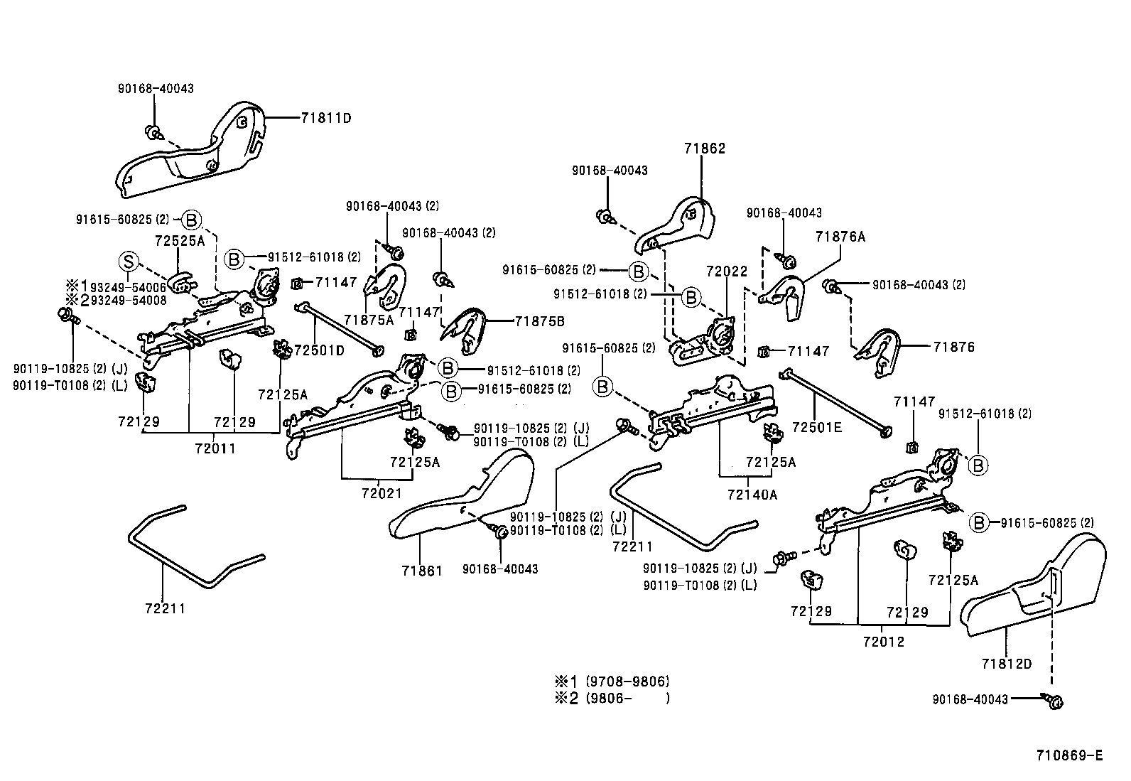 71017-04030 FRAME SUB-ASSY, REAR SEAT BACK product image