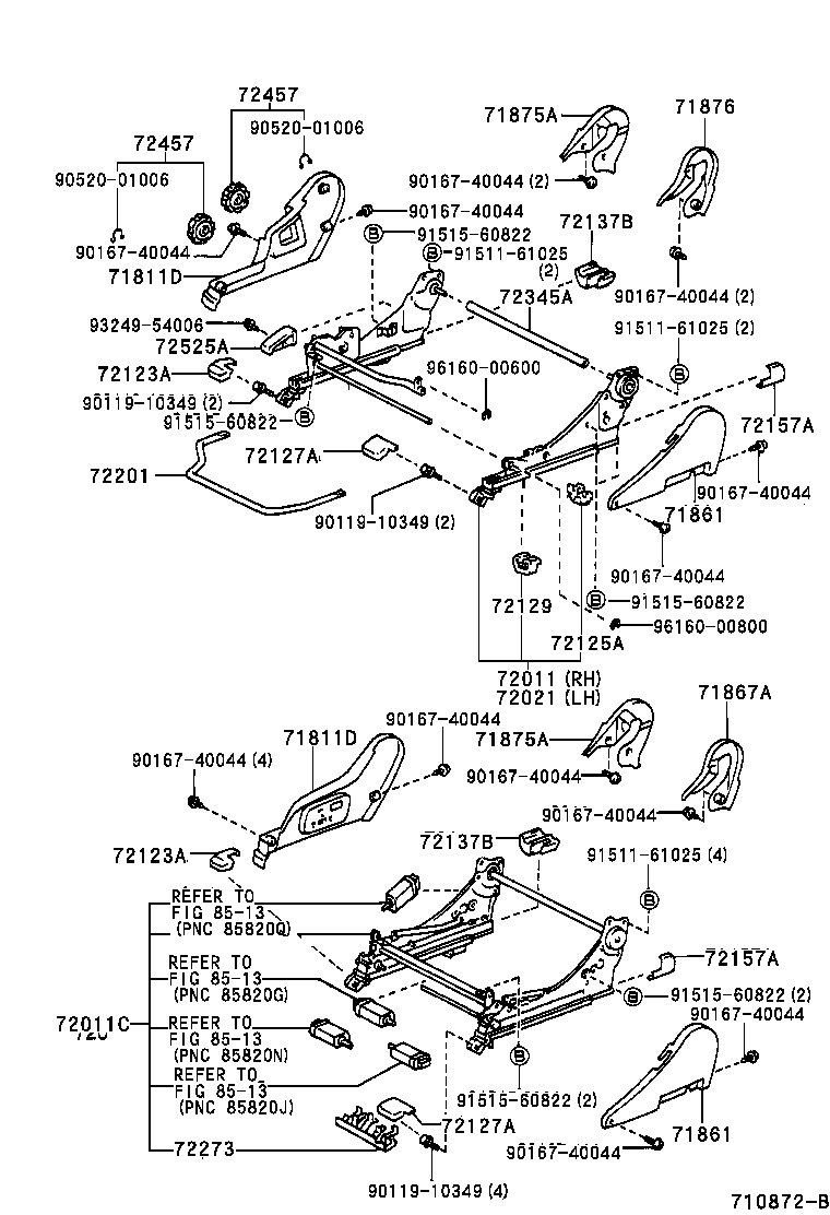 71013-32210 SPRING ASSY, FRONT SEAT BACK, RH(FOR SEPARATE TYPE) product image