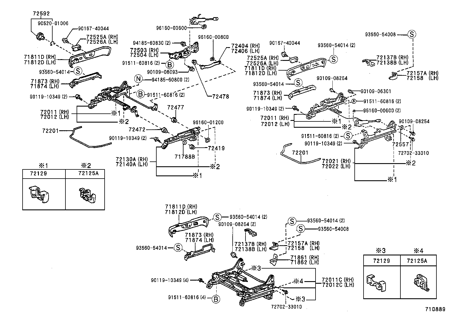 72750-33020 ADJUSTER ASSY, LUMBAR SUPPORT, RH product image