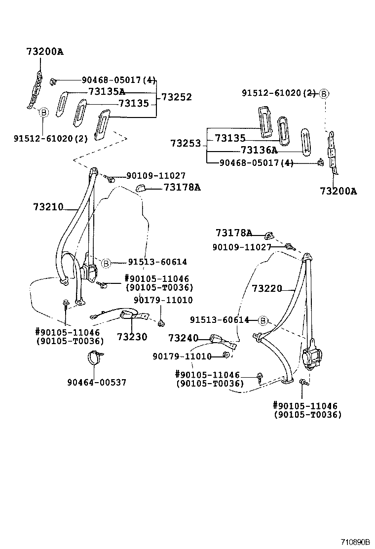 73178-34010-B5 CAP, SEAT BELT ANCHOR COVER product image
