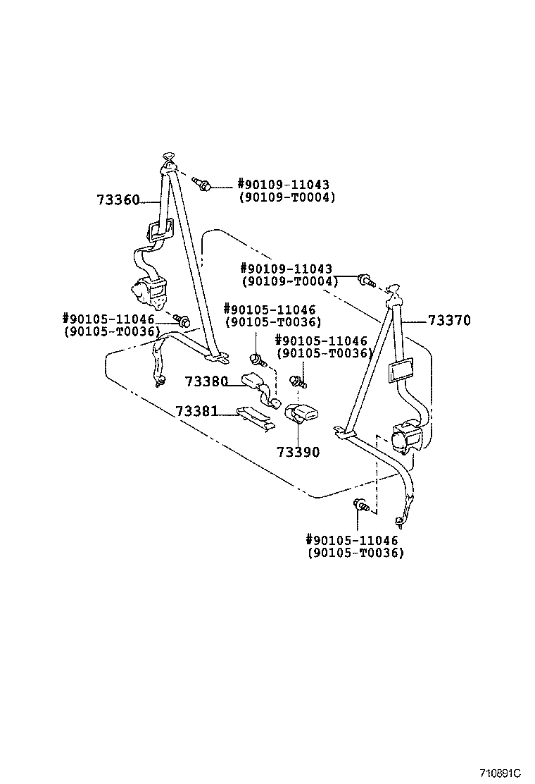 73178-34010-B5 CAP, SEAT BELT ANCHOR COVER product image