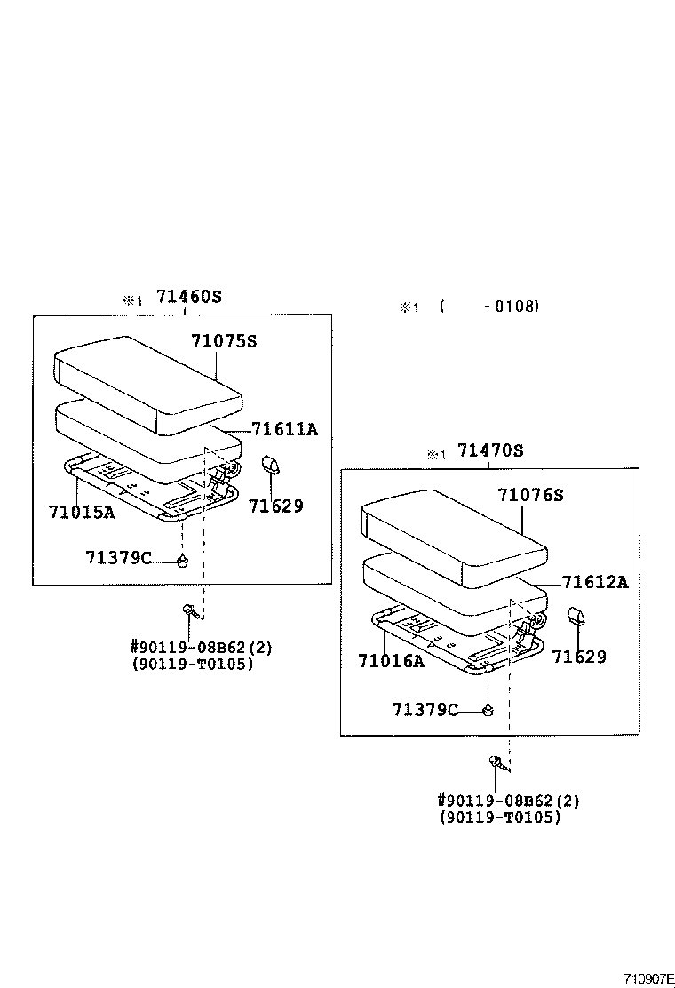71015-35040 FRAME SUB-ASSY, REAR SEAT CUSHION product image