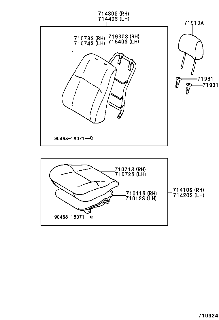 71630-16260 SPRING ASSY, FRONT SEAT BACK, RH(FOR SEPARATE TYPE) product image