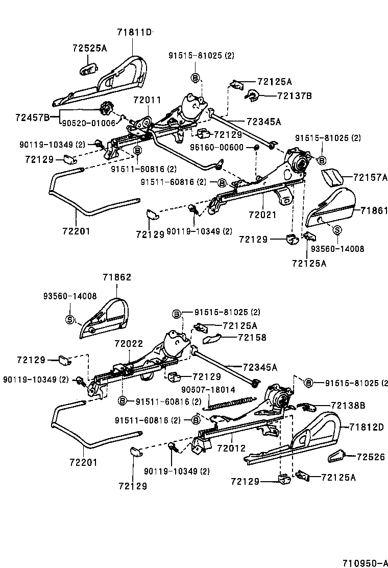 71013-10210 FRAME SUB-ASSY, FRONT SEAT BACK, RH product image
