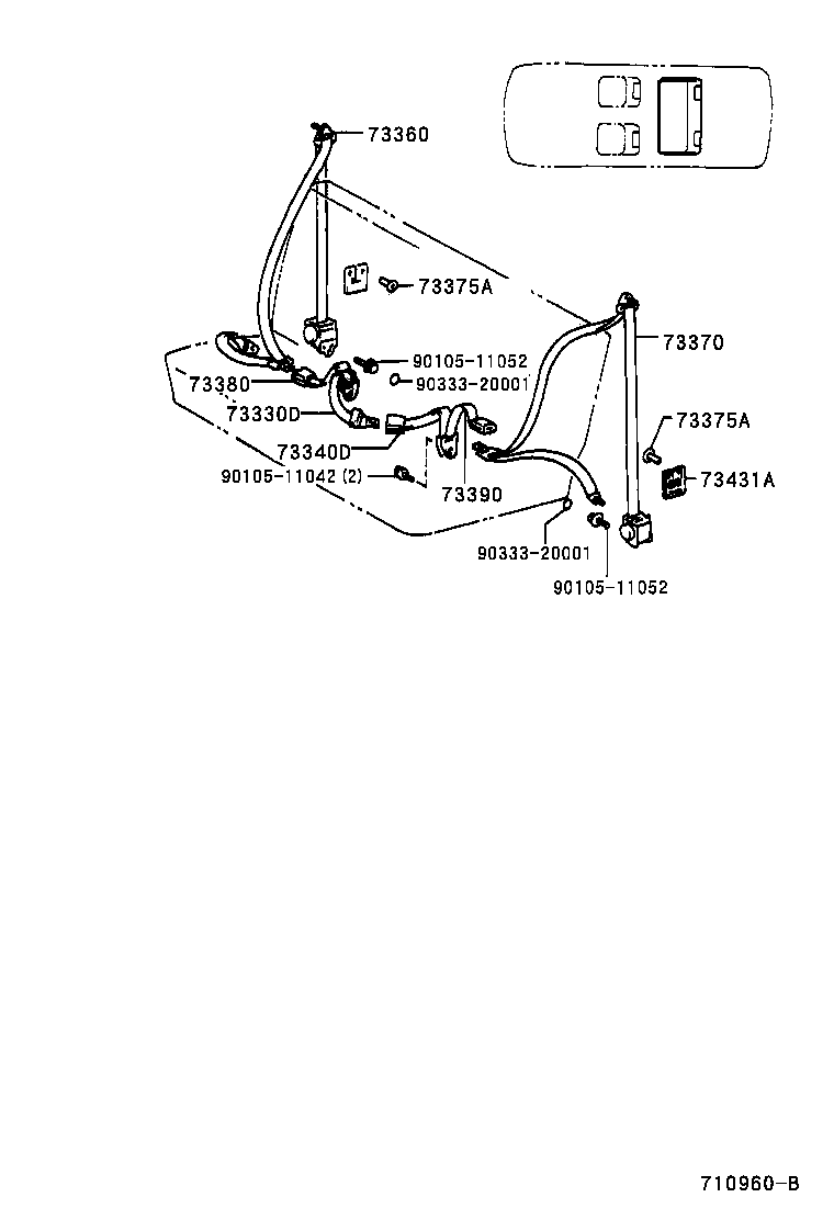 73290-28010-B0 ADJUSTER ASSY, FRONT SHOULDER BELT ANCHOR product image