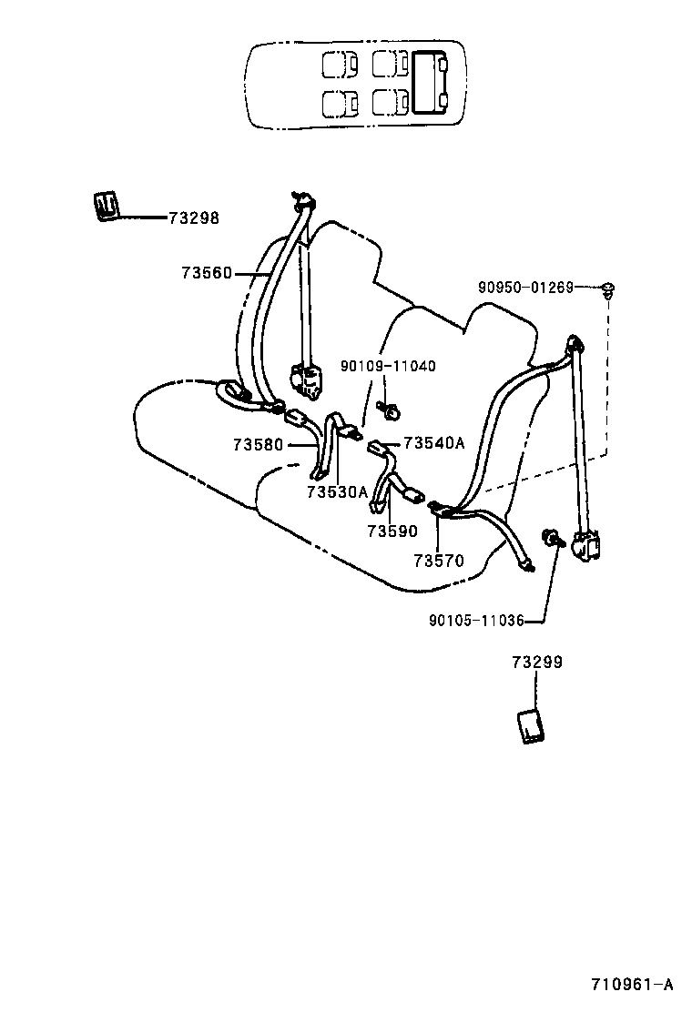 73290-28010-B0 ADJUSTER ASSY, FRONT SHOULDER BELT ANCHOR product image