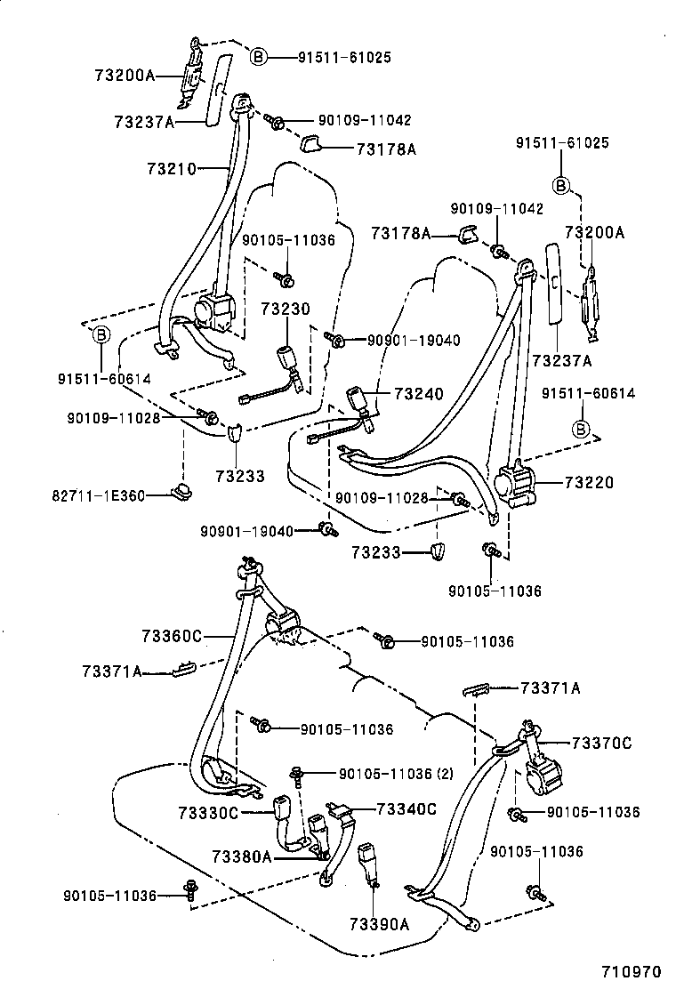 73178-33010-B3 CAP, SEAT BELT ANCHOR COVER product image