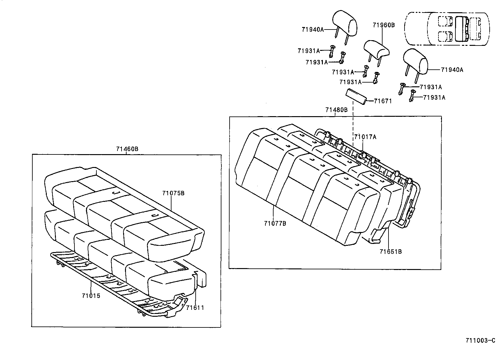 71630-60150 SPRING ASSY, FRONT SEAT BACK, RH(FOR SEPARATE TYPE) product image