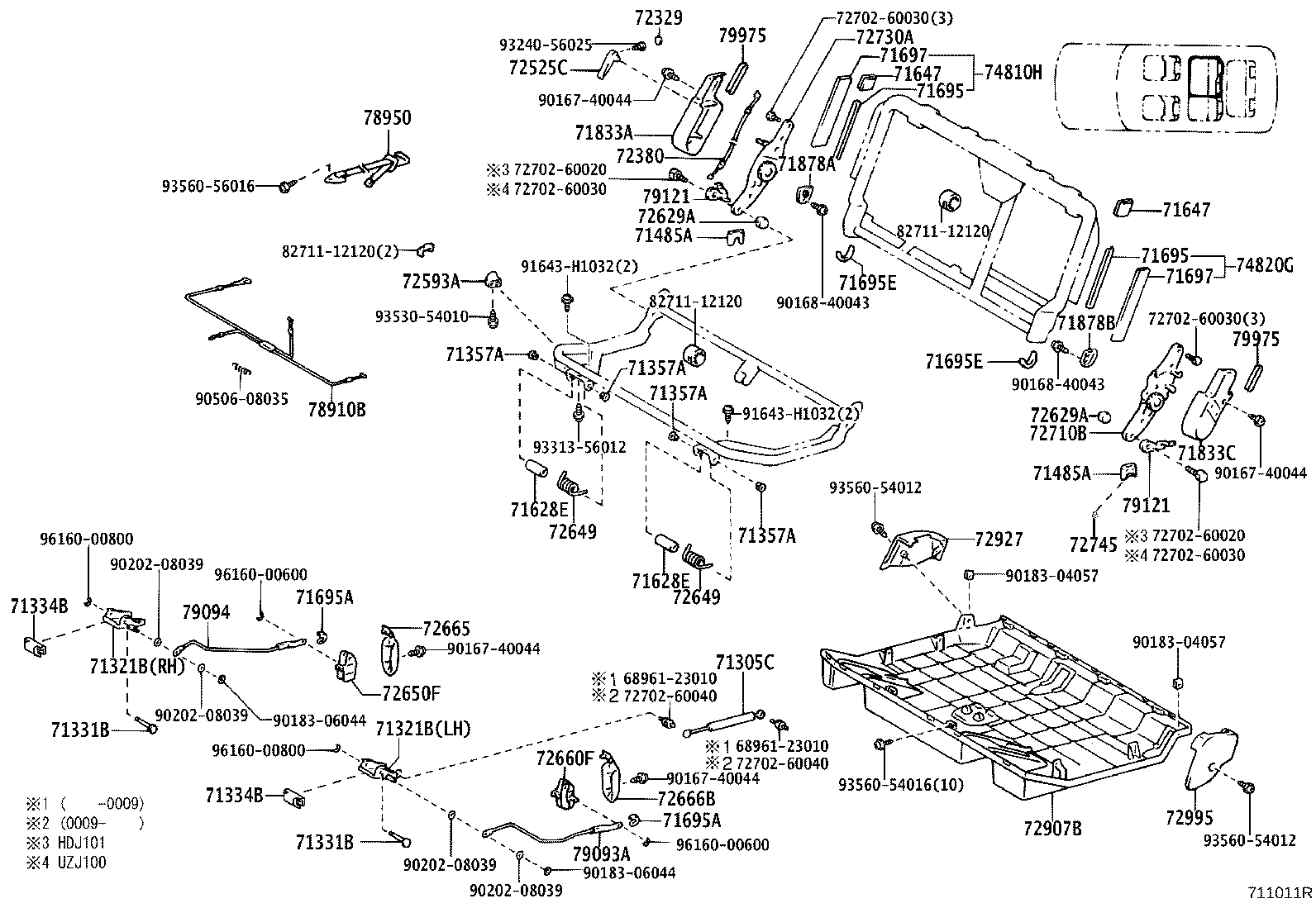 71076-60460-B0 COVER, REAR SEAT CUSHION, LH (FOR SEPARATE TYPE) product image