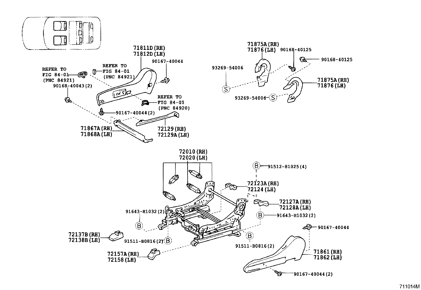 71017-60360 FRAME SUB-ASSY, REAR SEAT BACK, RH product image