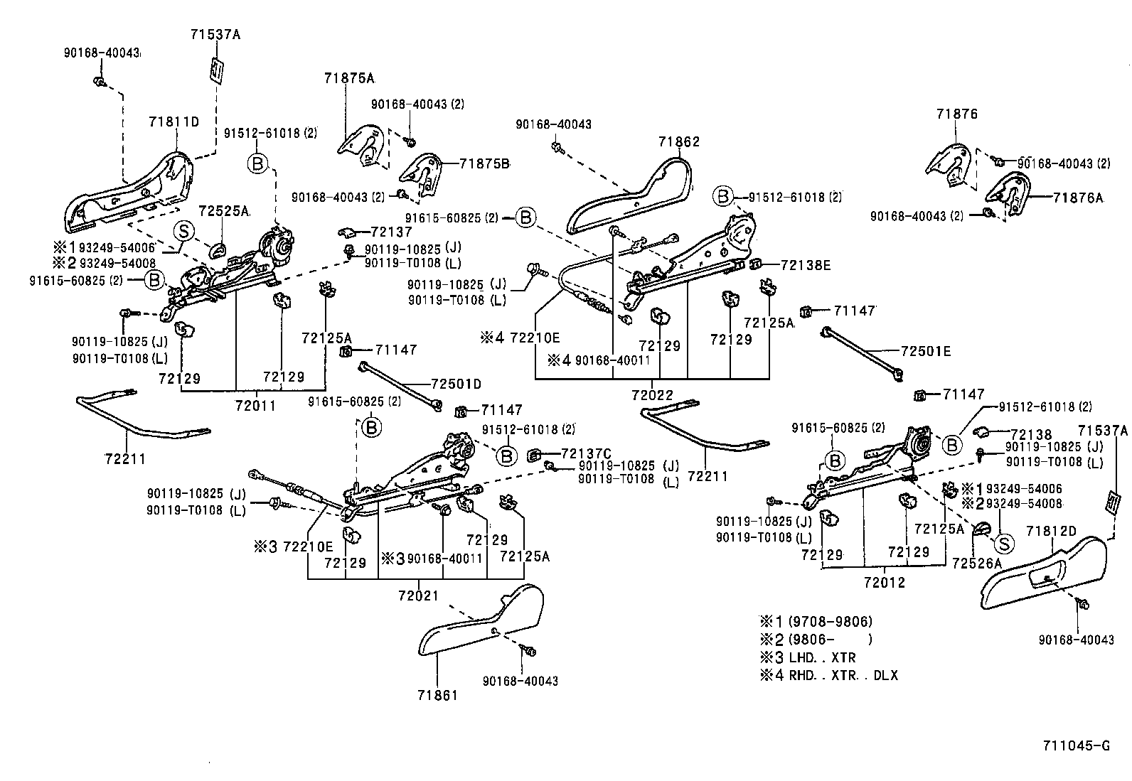 71017-04030 FRAME SUB-ASSY, REAR SEAT BACK product image