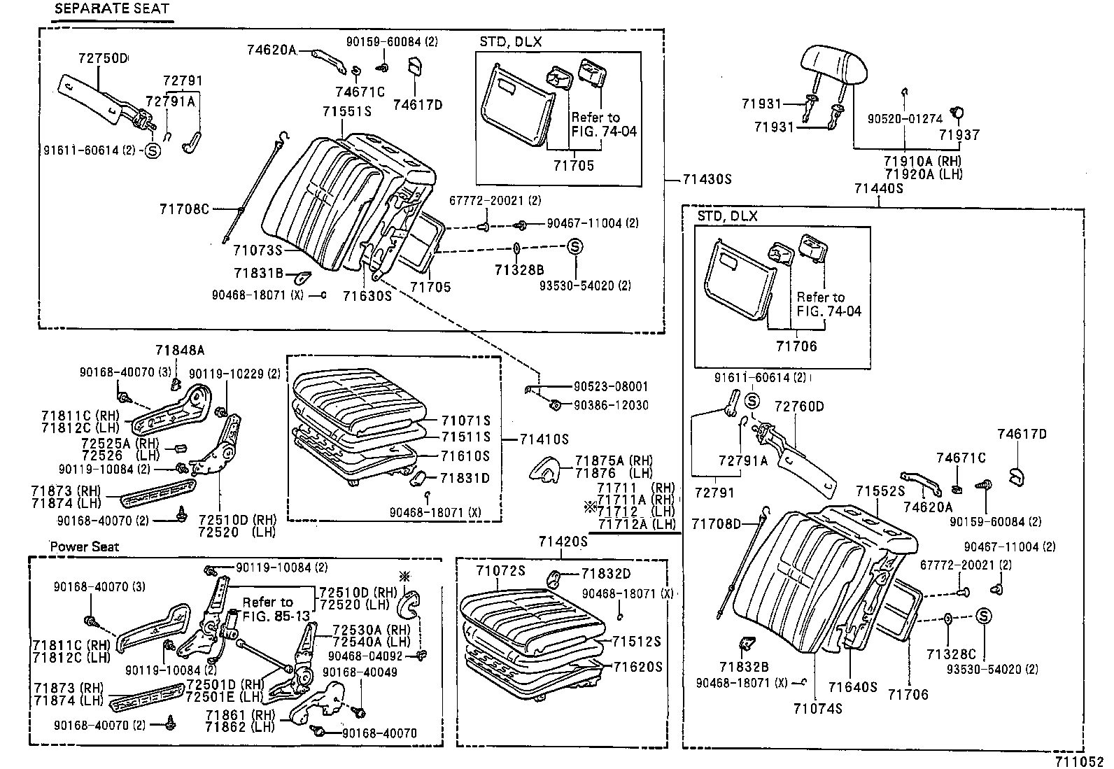 71014-30680 SPRING ASSY, FRONT SEAT BACK, LH(FOR SEPARATE TYPE) product image