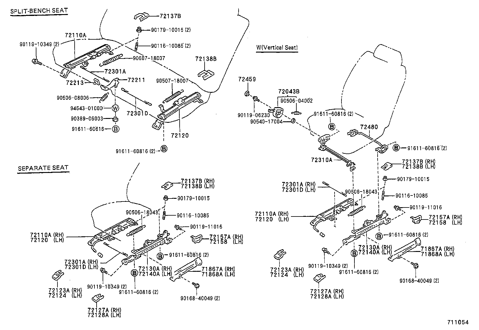 71014-30680 SPRING ASSY, FRONT SEAT BACK, LH(FOR SEPARATE TYPE) product image