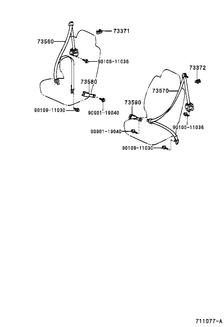 73200-20031-B3 ADJUSTER ASSY, FRONT SHOULDER BELT ANCHOR product image