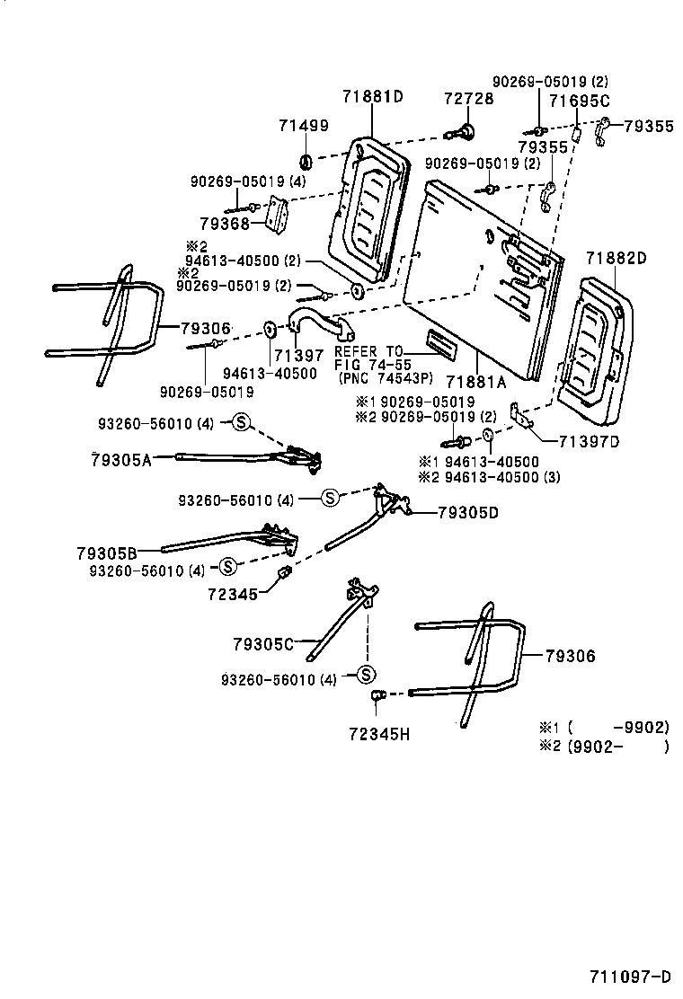 71013-26170 SPRING ASSY, FRONT SEAT BACK, RH(FOR SEPARATE TYPE) product image