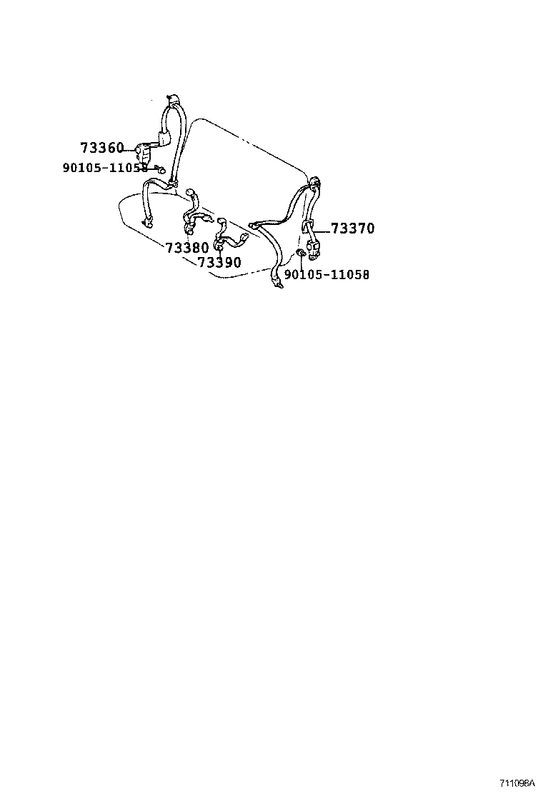 73214-26010 PLATE, FRONT SEAT BELT ANCHOR product image