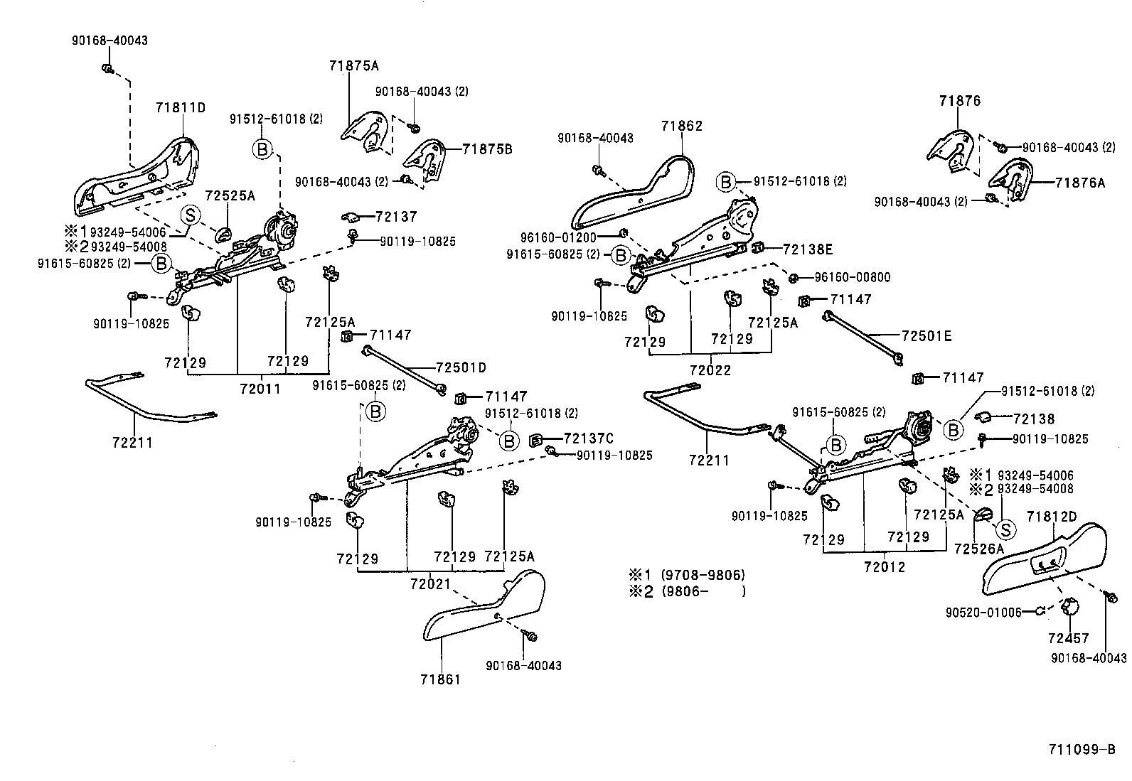 71017-04030 FRAME SUB-ASSY, REAR SEAT BACK product image