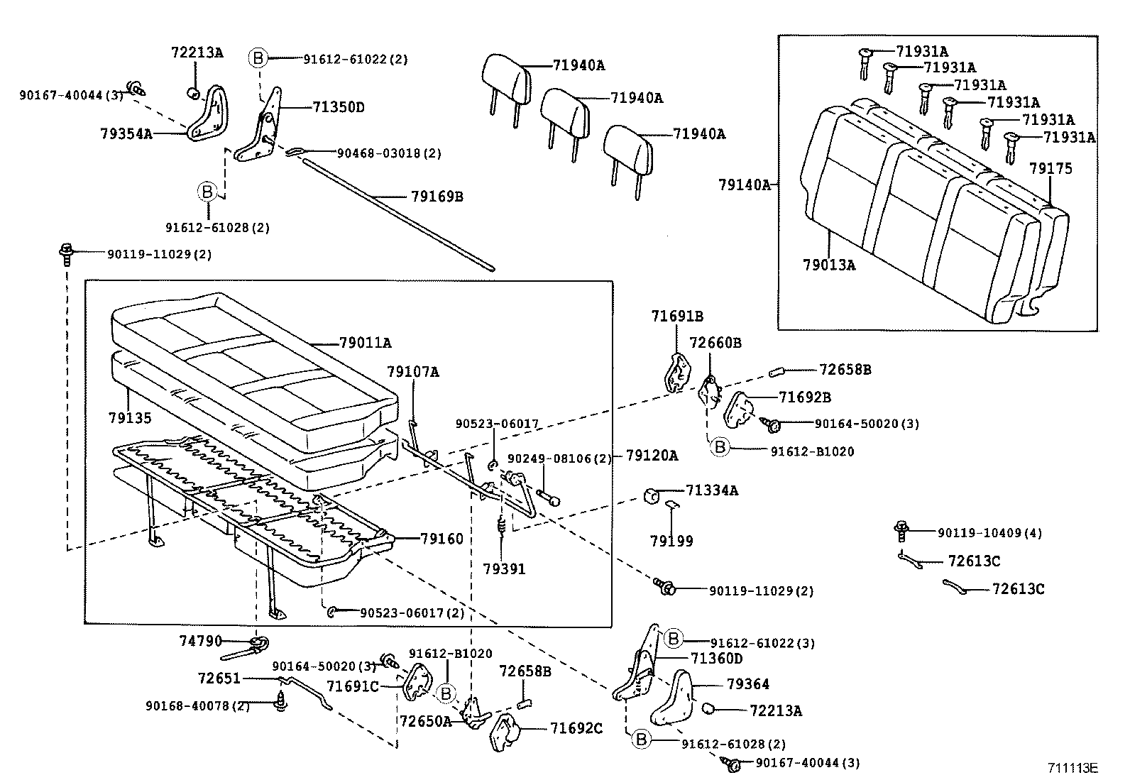 79103-26250 SPRING ASSY, NO.1 SEAT BACK product image