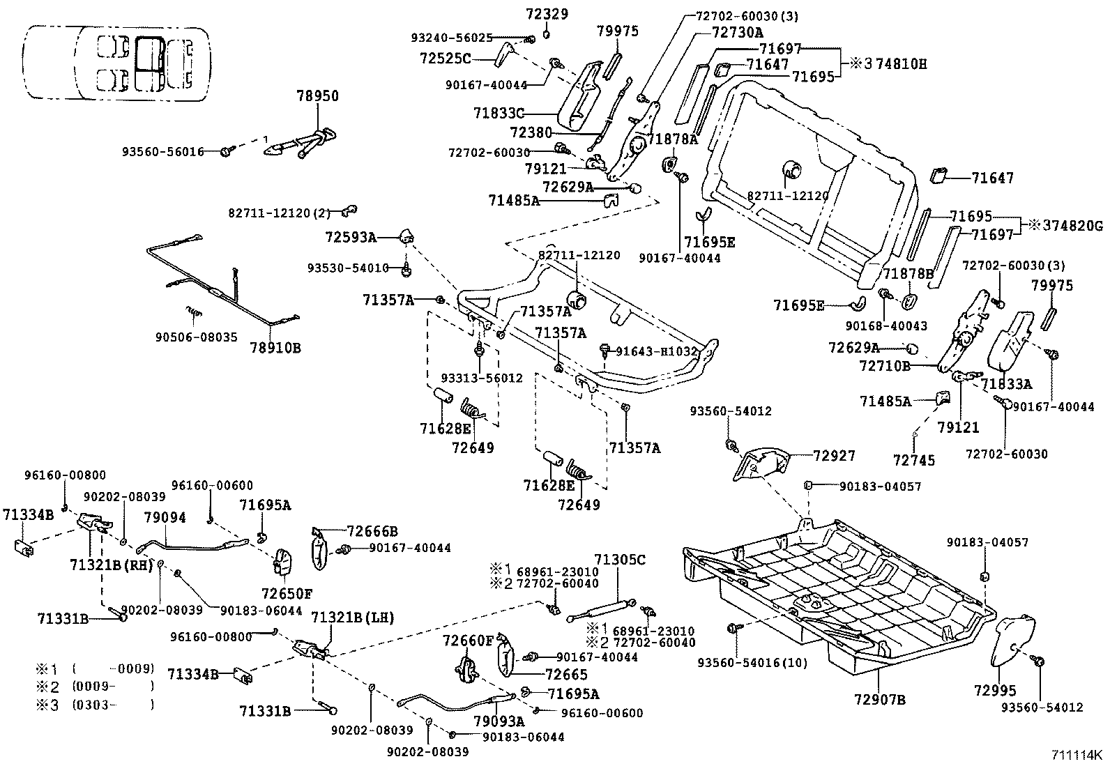 71630-60150 SPRING ASSY, FRONT SEAT BACK, RH(FOR SEPARATE TYPE) product image