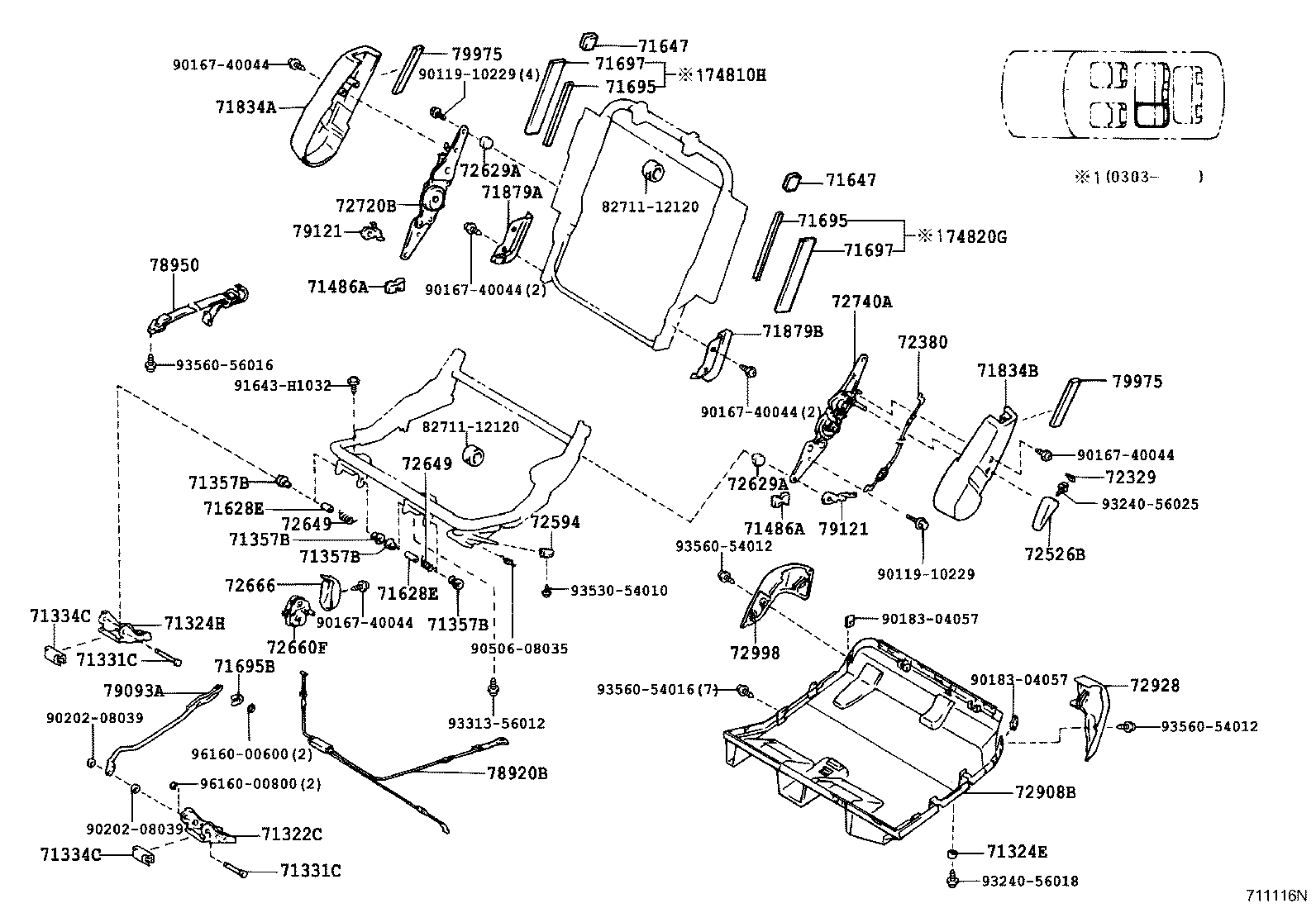 71076-60352-B2 COVER, REAR SEAT CUSHION, LH (FOR SEPARATE TYPE) product image