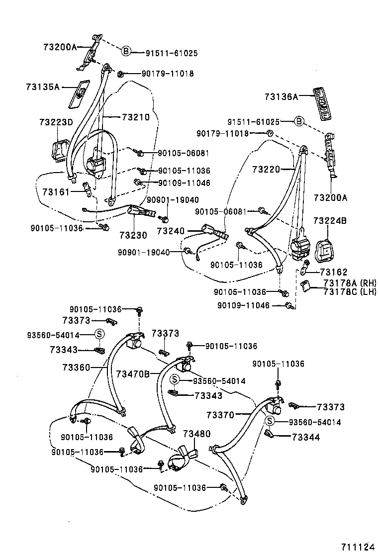 73136-51020-A0 COVER, SHOULDER BELT ANCHOR, LH product image