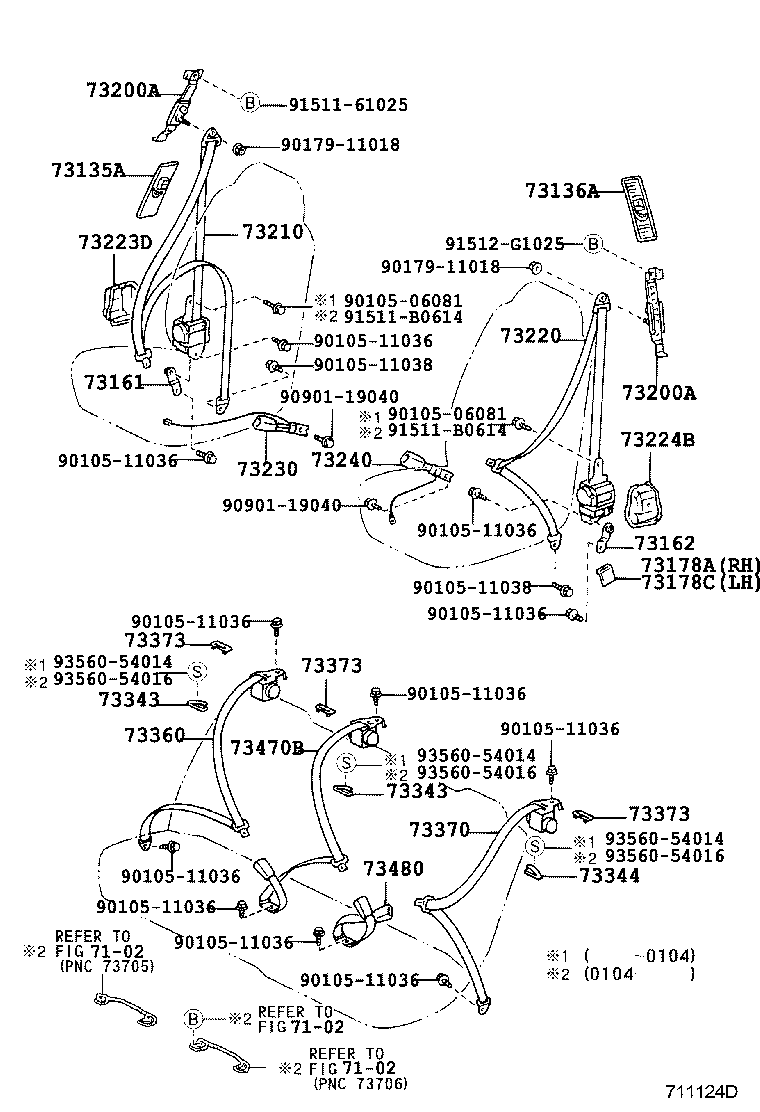 73200-51010 ADJUSTER ASSY, FRONT SHOULDER BELT ANCHOR product image